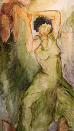 Malerei nach Inspiration von Pina Bausch in Wuppertal