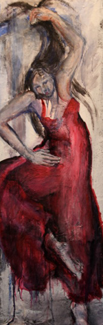 Malerei nach Inspiration von Pina Bausch in Wuppertal